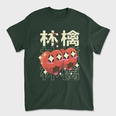 Tricou Barbati (Unisex), Apple Crazy Kawaii