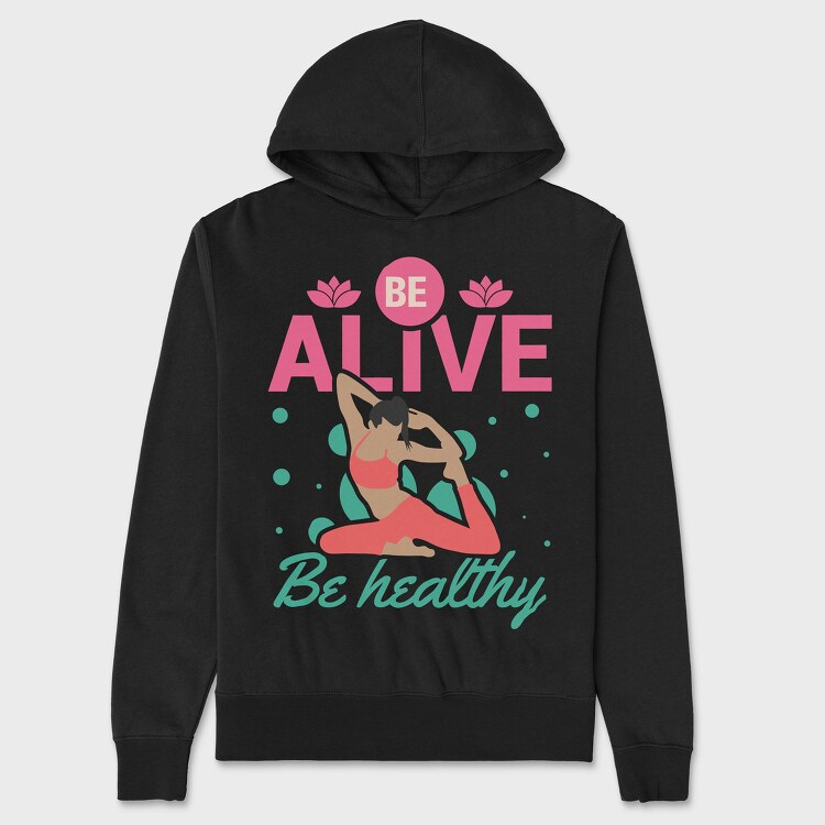 Be Alive Be Healthy, Hanorac Oversize Barbati (Unisex)