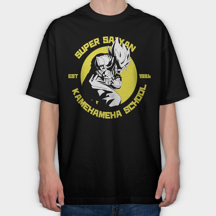 Super Saiyan School, Tricou Oversize Barbati (Unisex)