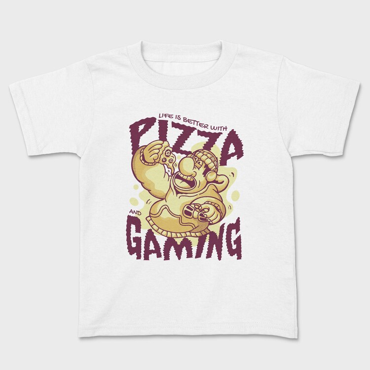 Tricou Copii, Pizza Guy Gaming