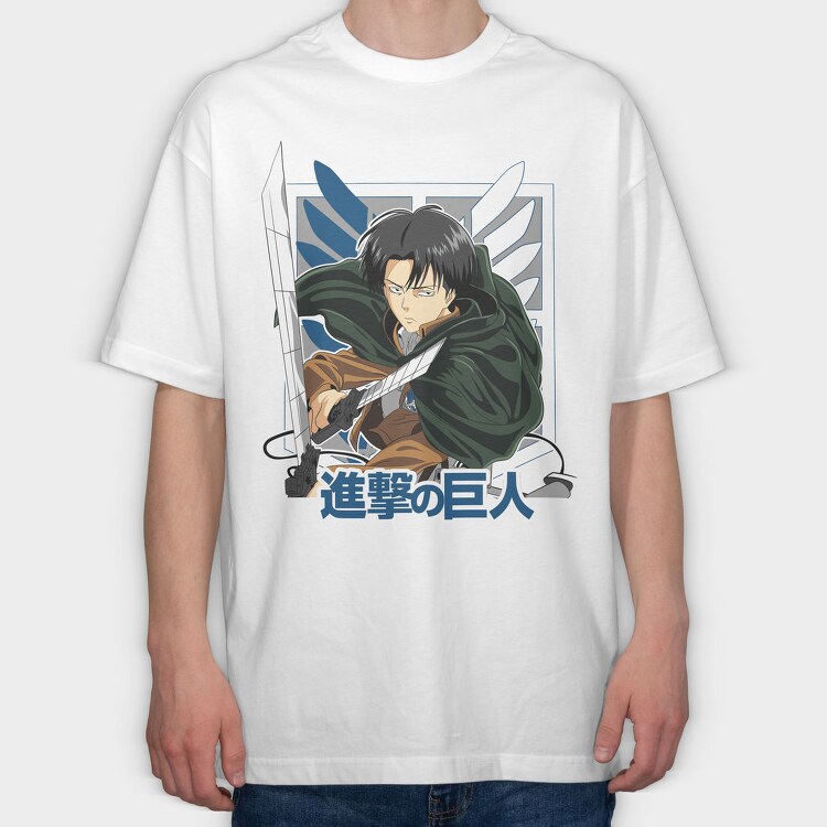 Attack On Titan Eren, Tricou Oversize Barbati (Unisex)
