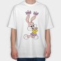 Looney Bunny Bow, Tricou Oversize Barbati (Unisex)
