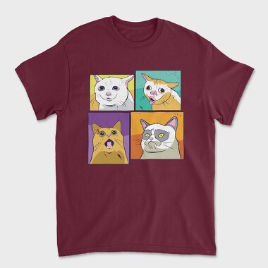 Tricou Barbati (Unisex), Meme Cats