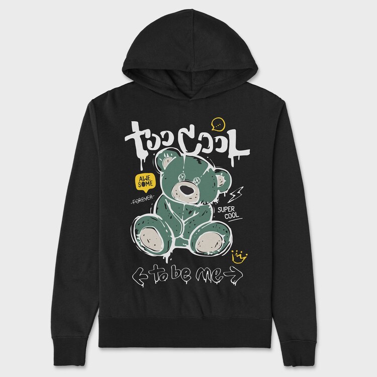 Too Cool Bear, Hanorac Oversize Barbati (Unisex)