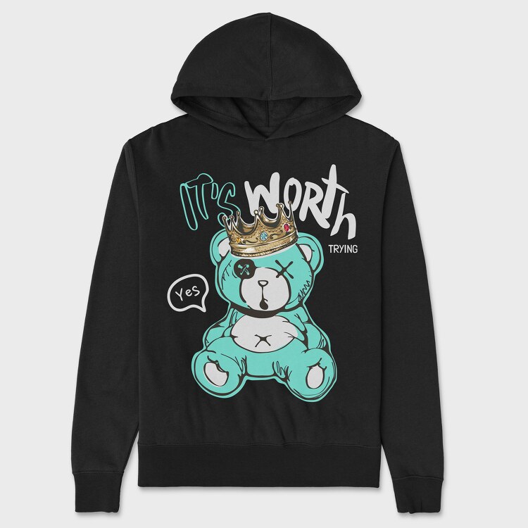 Its Worth Bear, Hanorac Oversize Barbati (Unisex)