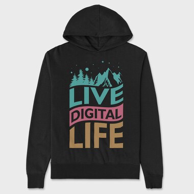 Live Digital Life, Hanorac Oversize Barbati (Unisex)