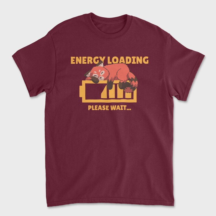 Red Panda Energy Loading, Tricou Barbati (Unisex)