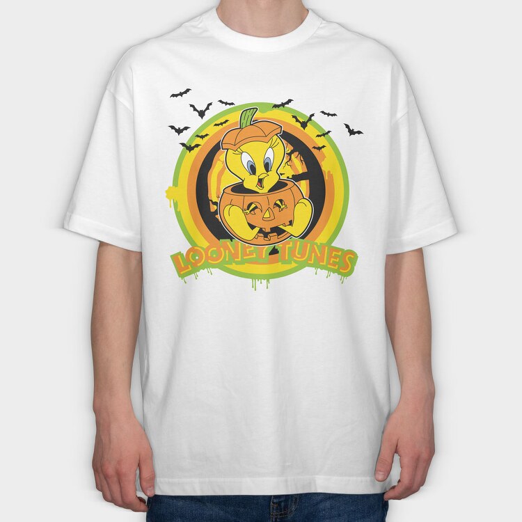 Looney Tunes Halloween, Tricou Oversize Barbati (Unisex)