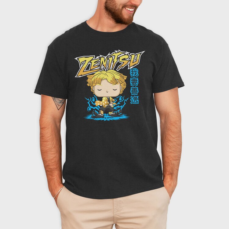 Funko Anime Demon Slayer Zenitsu, Tricou Barbati (Unisex)