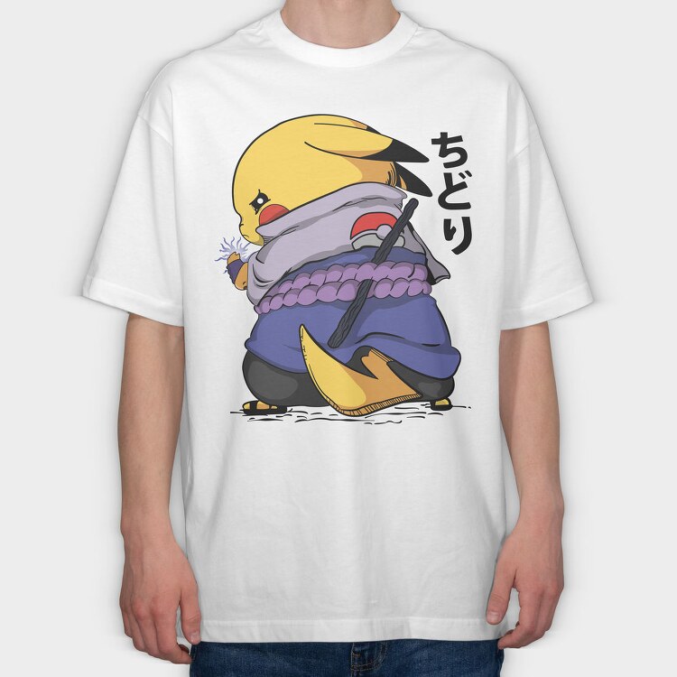Pikachu Chidori, Tricou Oversize Barbati (Unisex)