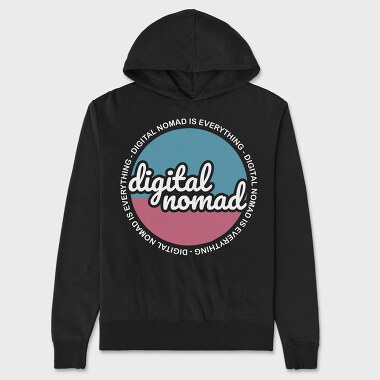 Digital Nomad Is Everything, Hanorac Oversize Barbati (Unisex)