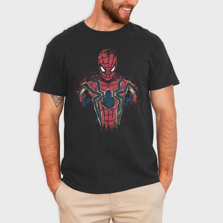 Spiderman Splash, Tricou Barbati (Unisex)