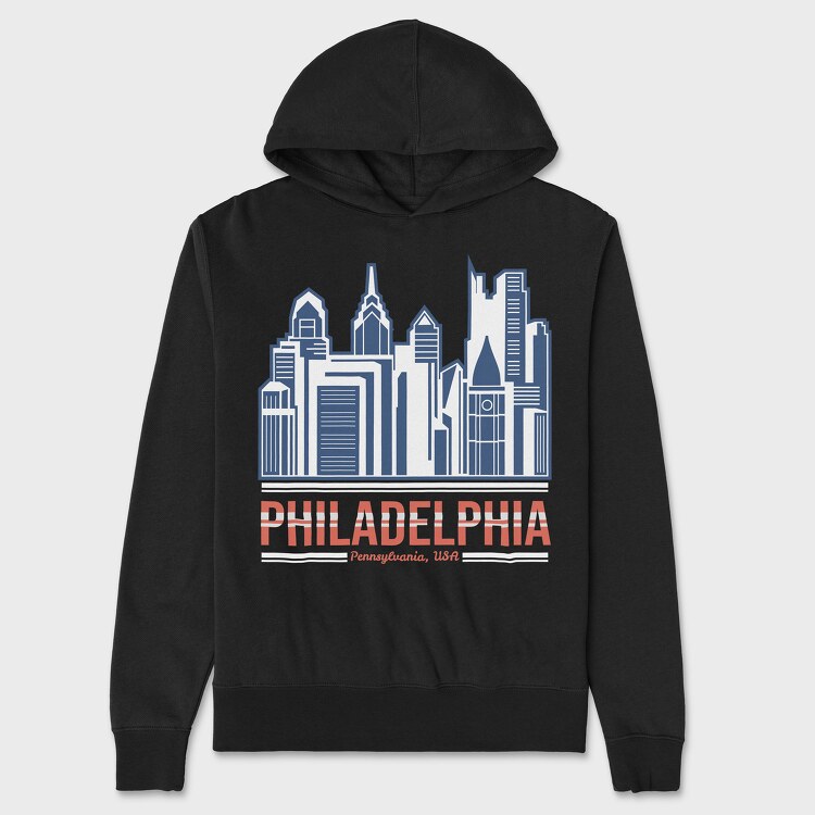 Philadelphia, Hanorac Oversize Barbati (Unisex)