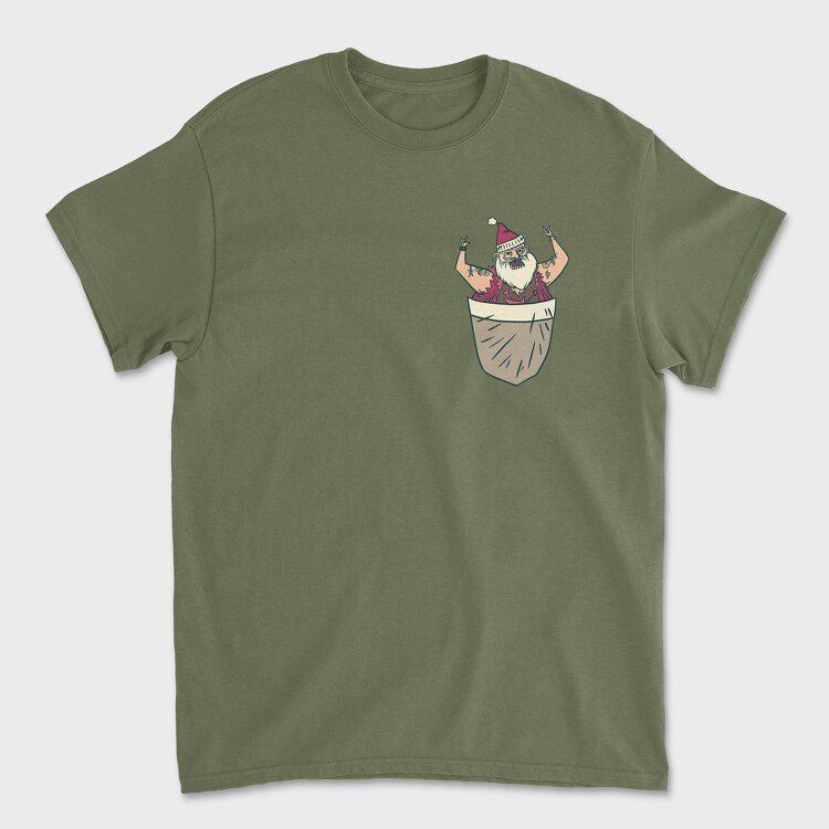 Santa Pocket, Tricou Barbati (Unisex)