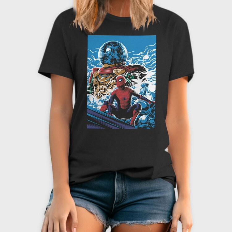 Spiderman Surfing Storm, Tricou Barbati (Unisex)