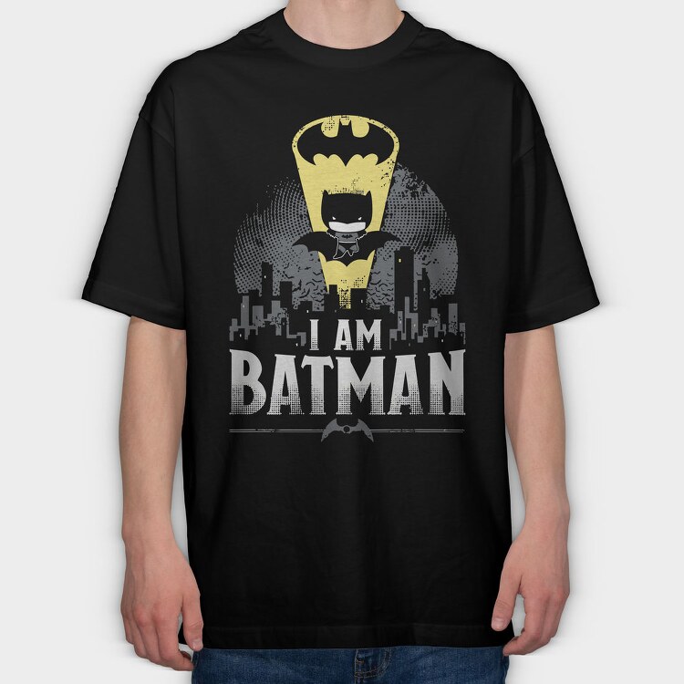 Batman Cityscape, Tricou Oversize Barbati (Unisex)
