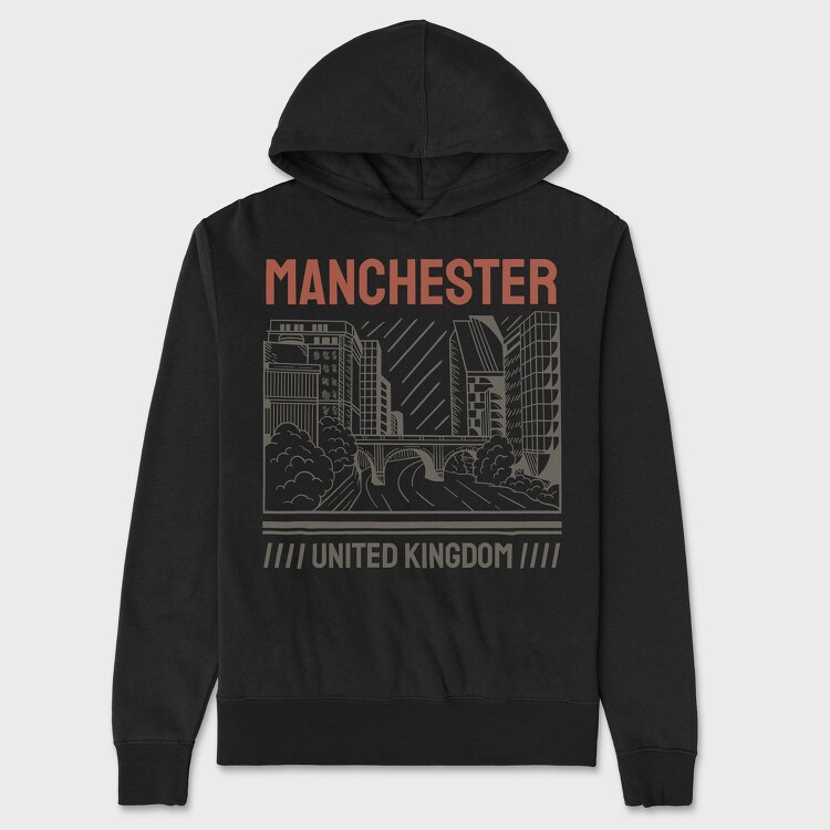 Manchester, Hanorac Oversize Barbati (Unisex)