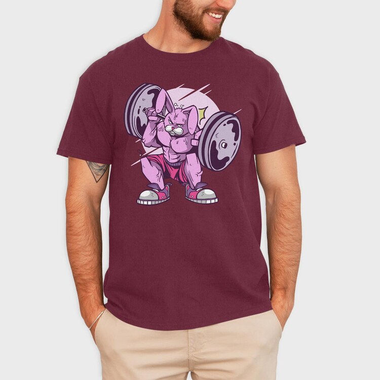 Muscle Rabbit, Tricou Barbati (Unisex)