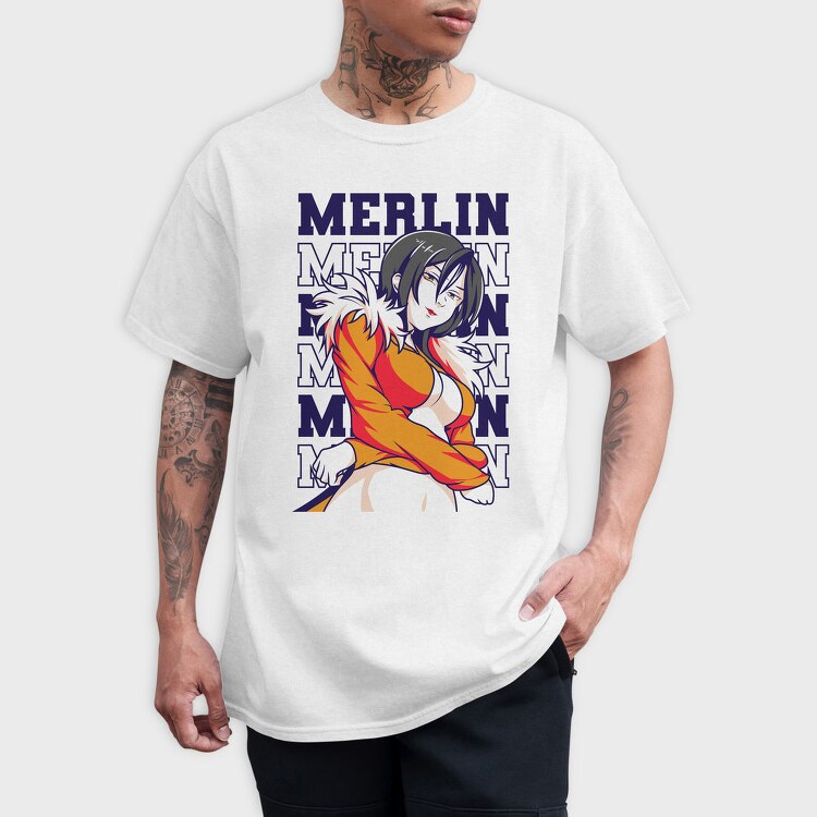 Merlin Fox Girl, Tricou Barbati (Unisex)