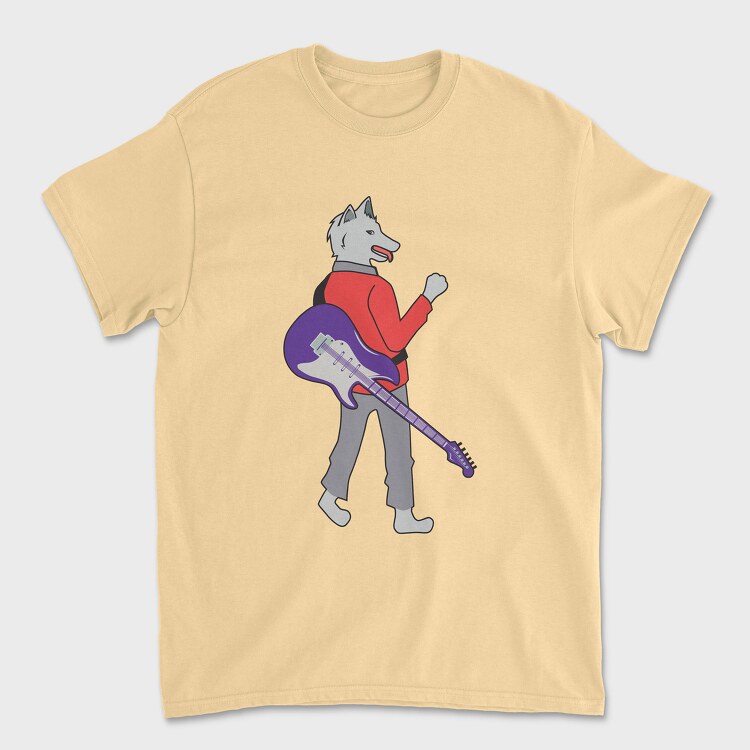 Dog Playing Guitar 7, Tricou Barbati (Unisex)