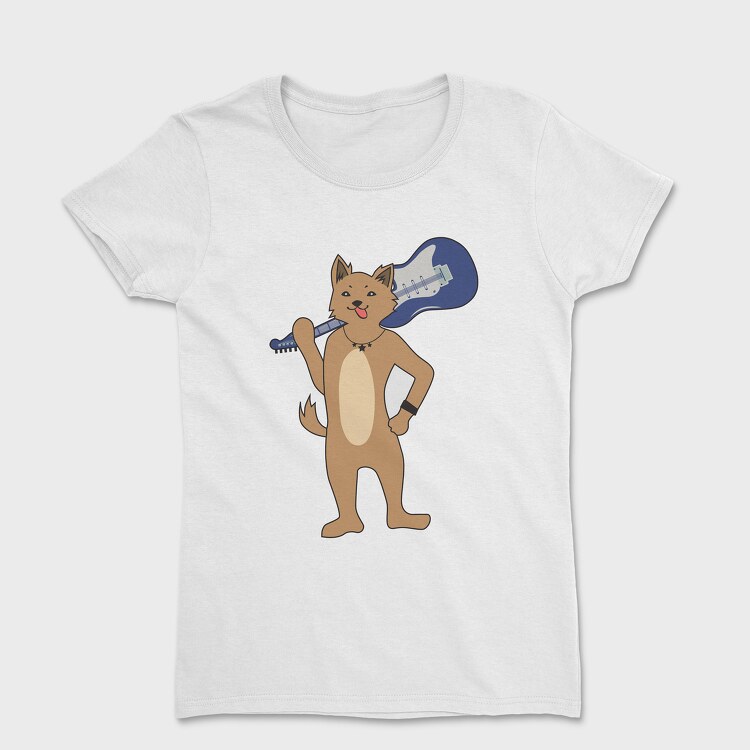Dog Playing Guitar 8, Tricou Femei