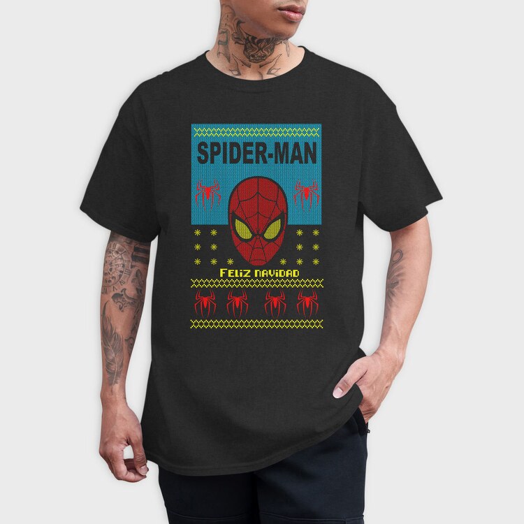 Spiderman Holiday Knit, Tricou Barbati (Unisex)