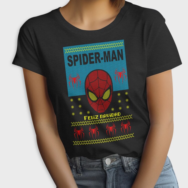 Spiderman Holiday Knit, Tricou Femei