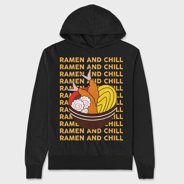 Ramen and Chill, Hanorac Oversize Barbati (Unisex)