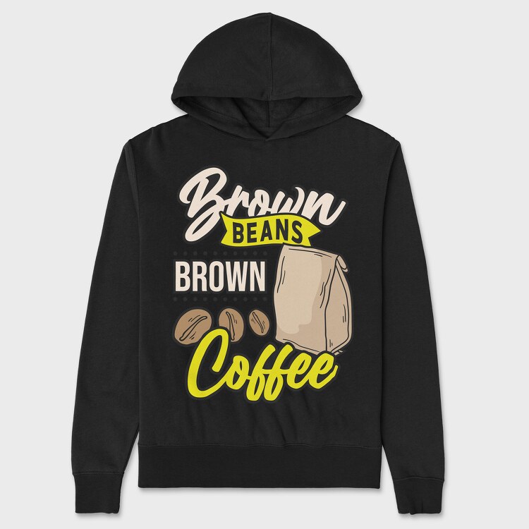 Brown Beans Brown Coffee, Hanorac Oversize Barbati (Unisex)