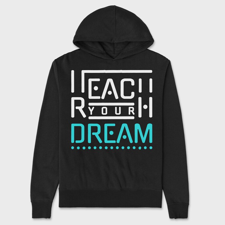 Reach Your Dream, Hanorac Oversize Barbati (Unisex)