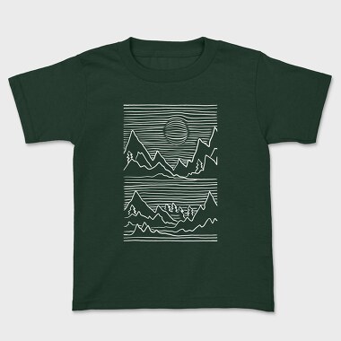 Tricou Copii, Mountains 3d