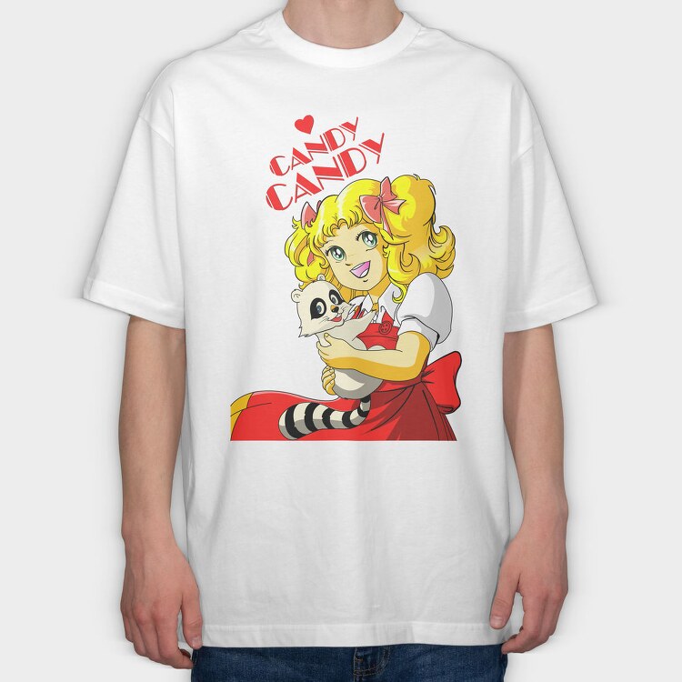 Candy Panda Love, Tricou Oversize Barbati (Unisex)