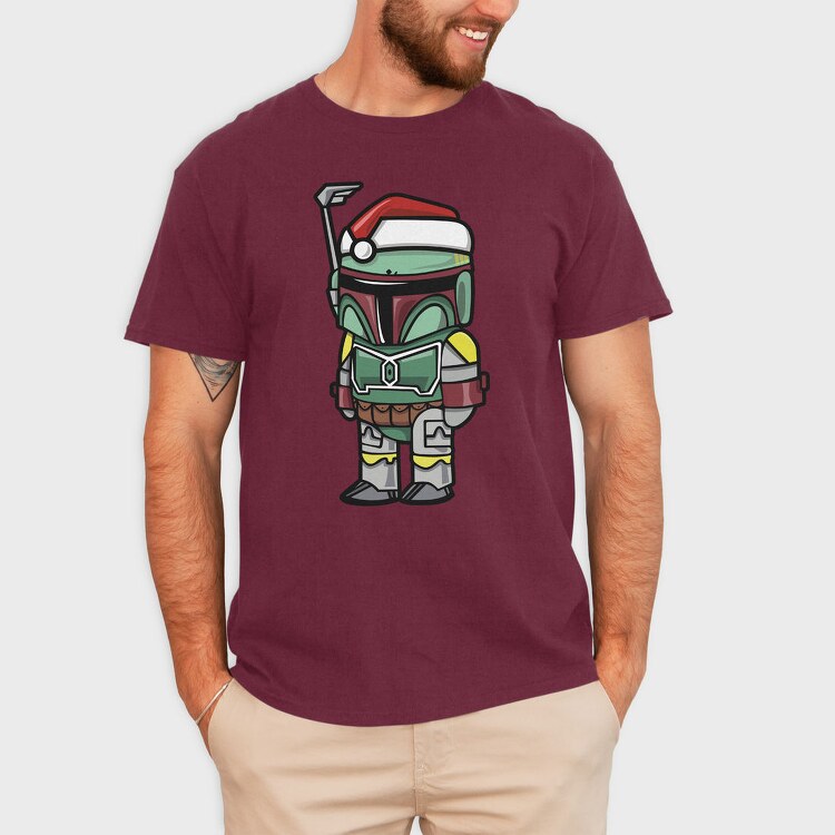 Boba Fett Xmas, Tricou Barbati (Unisex)