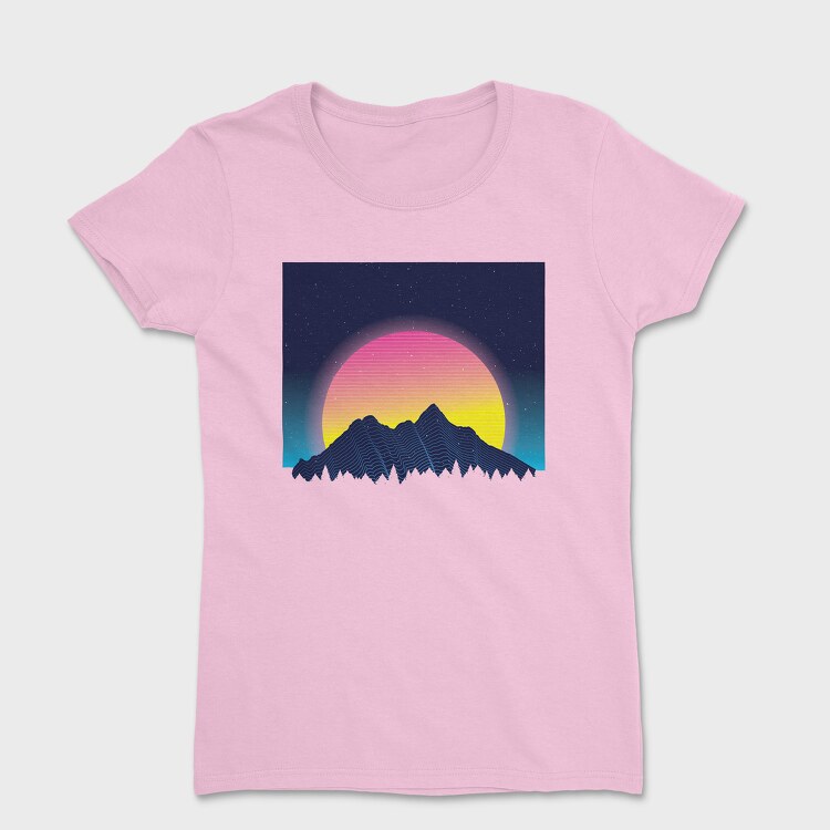 Tricou Femei, Neon Landscape