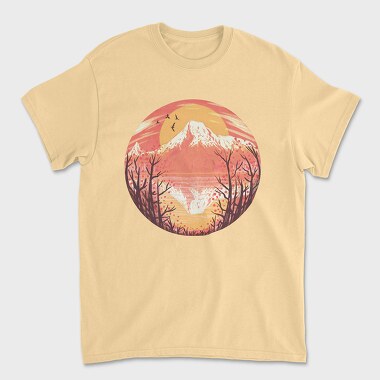 Vulcan Sunset, Tricou Barbati (Unisex)