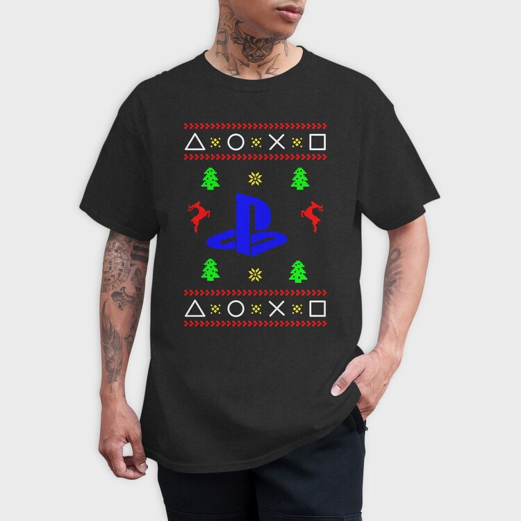 Playstation Xmas Sweater, Tricou Barbati (Unisex)