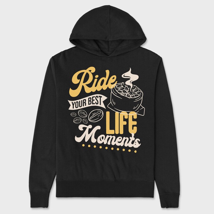 Ride Your Best Life Moments, Hanorac Oversize Barbati (Unisex)