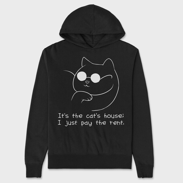 Its the Cats House, Hanorac Oversize Barbati (Unisex)