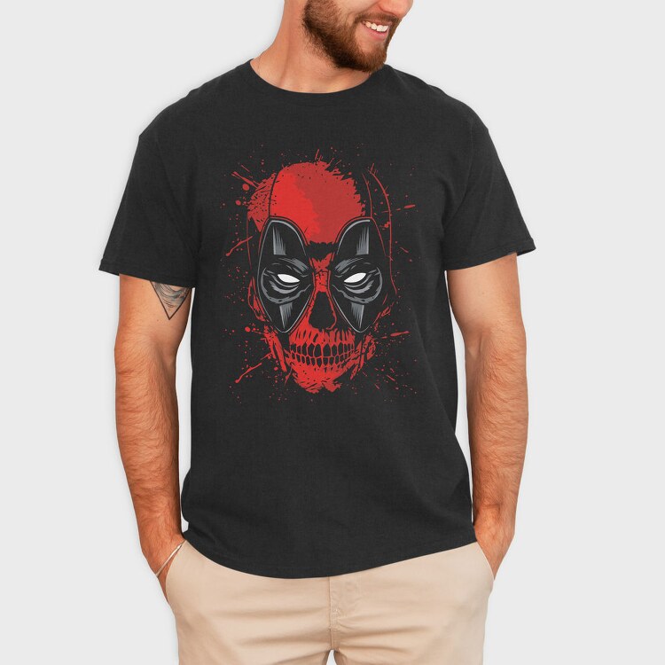 Red Skull Splatter, Tricou Barbati (Unisex)