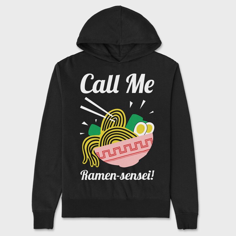 Call Me Ramen Sensei, Hanorac Oversize Barbati (Unisex)