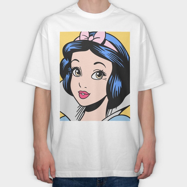 Snow White Pop Art, Tricou Oversize Barbati (Unisex)