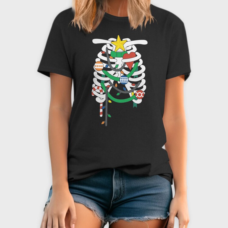 Christmas Lights Tree, Tricou Barbati (Unisex)