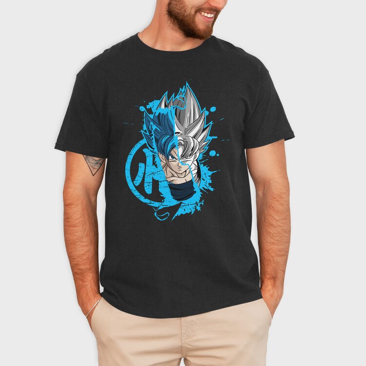 Super Saiyan Blue Burst, Tricou Barbati (Unisex)