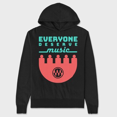 Everyone Deserve Music, Hanorac Oversize Barbati (Unisex)