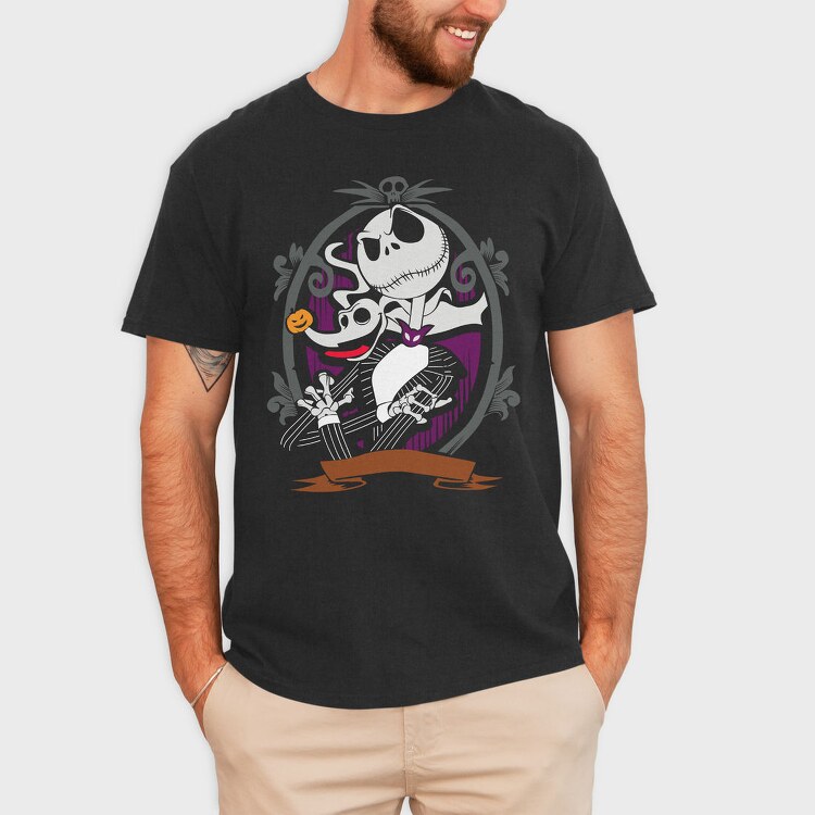Pumpkin Skull Nightmare, Tricou Barbati (Unisex)