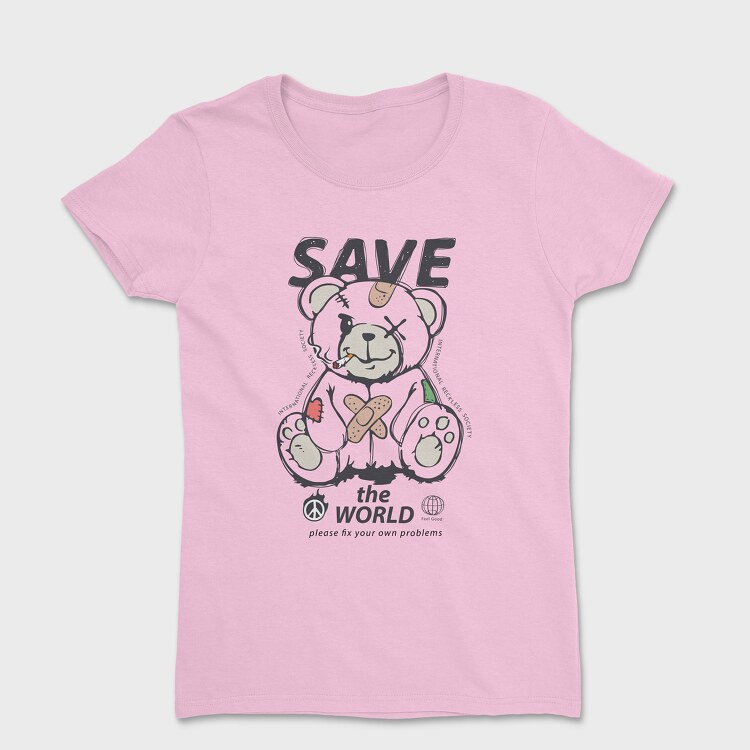 Save the World Teddy, Tricou Femei