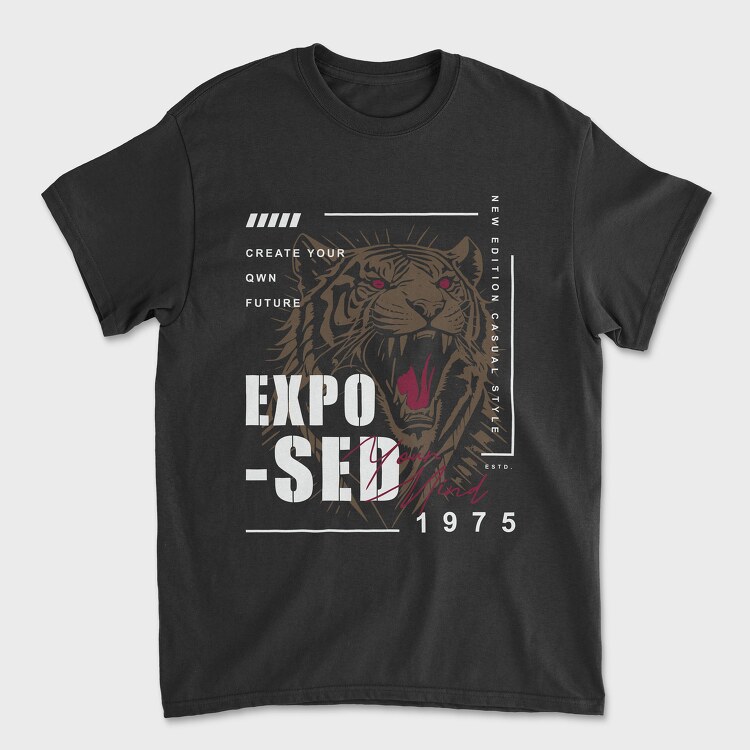 Exposed Tiger, Tricou Barbati (Unisex)