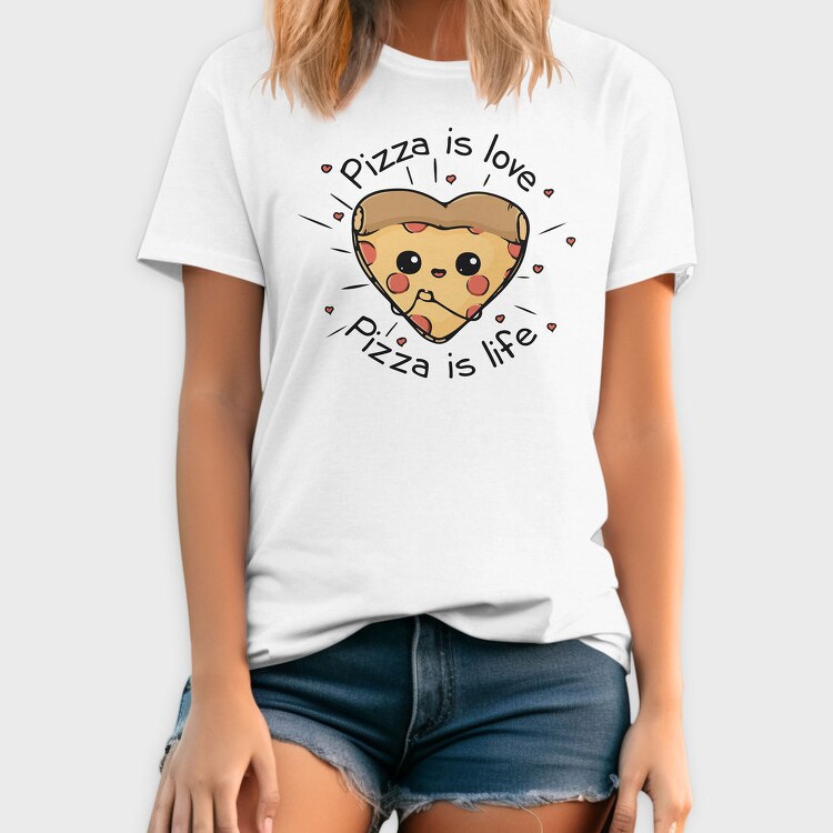 Pizza Love Slice, Tricou Barbati (Unisex)