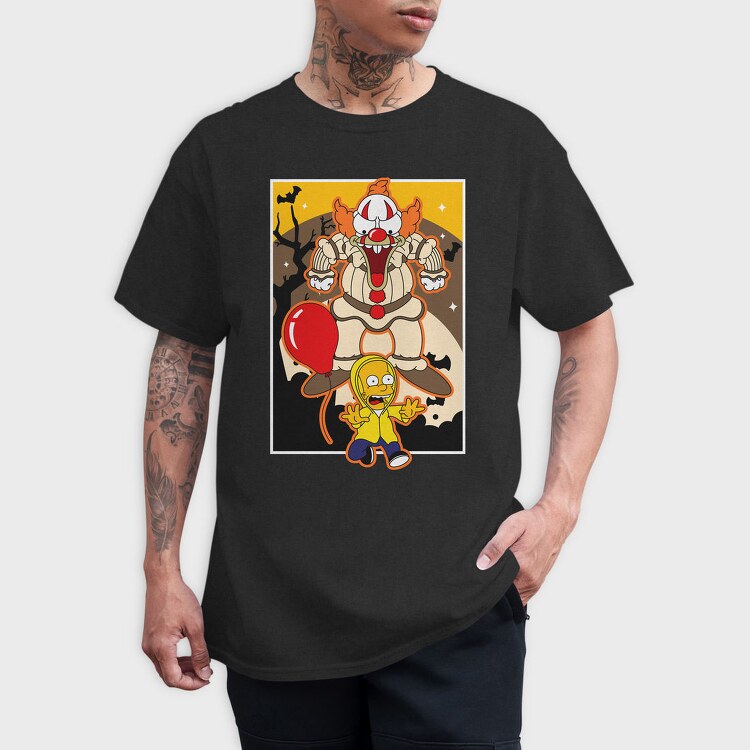 Clown Simpson Horror, Tricou Barbati (Unisex)
