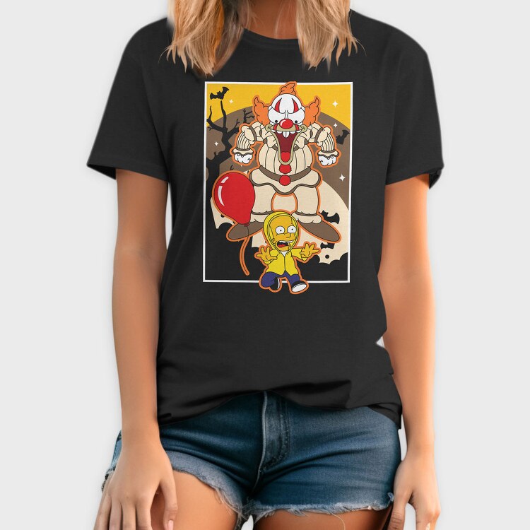 Clown Simpson Horror, Tricou Barbati (Unisex)
